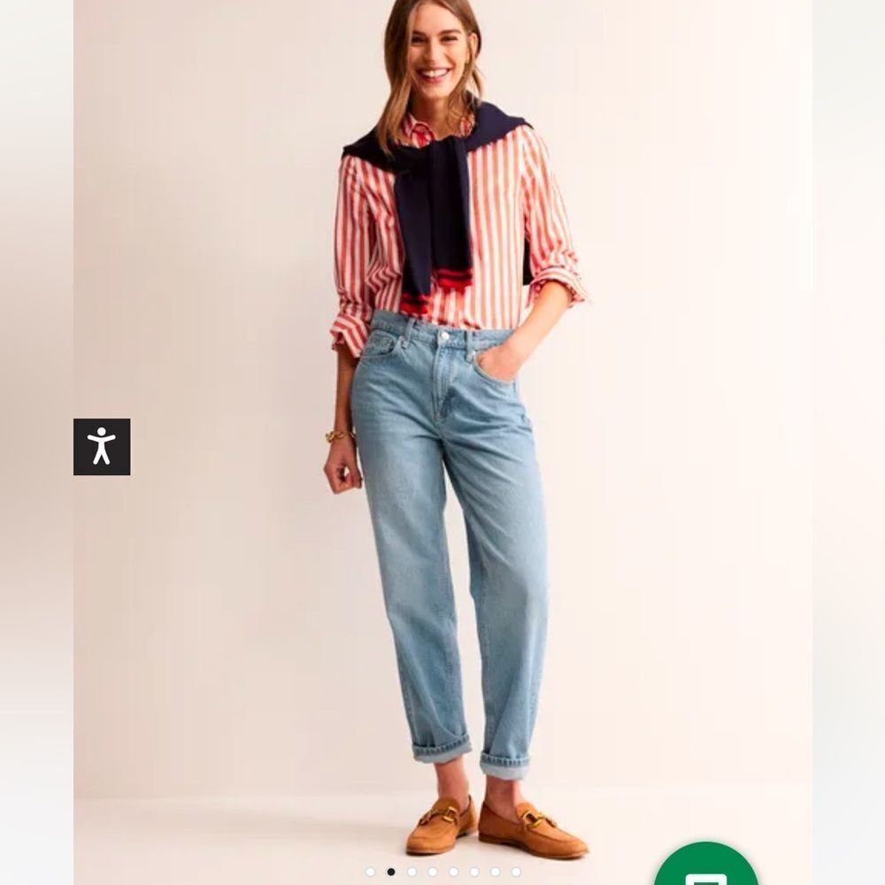 Boden Mid Rise Taper Jean size 30 light wash - Picture 7 of 9